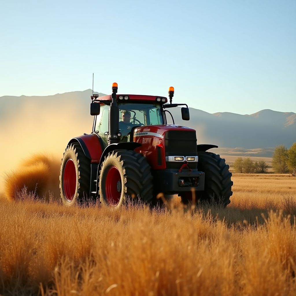 Maquinaria agrícola usando YPF Agro